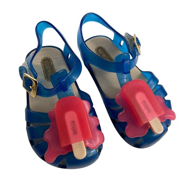 Mini Melissa Blue and Pink Popsicle Sandals - Picture 1 of 12